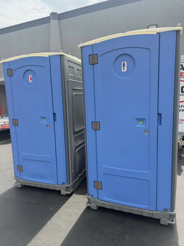 Porta Potties in a Nebraska Winter